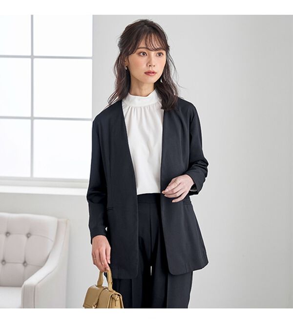 BELLUNA（ベルーナ）の「【４点セット】＜５つのラクが嬉しい！＞洗える！ストレッチ素材４点セットスーツ（その他スーツ）」｜詳細画像