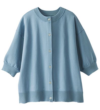 BELLUNA（ベルーナ）の「【快適Ｌａｂ．】洗える！軽い！５分袖ニットカーディガン（ニットカーディガン）」
