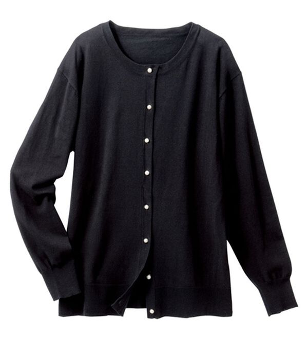 VINNO（ヴィノ）の「パール調釦付ニットアンサンブル（アンサンブル）」｜詳細画像