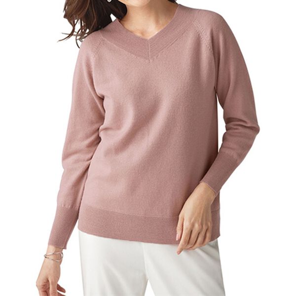 メリノウール100％Vネックセーター - ベルーナ【公式】