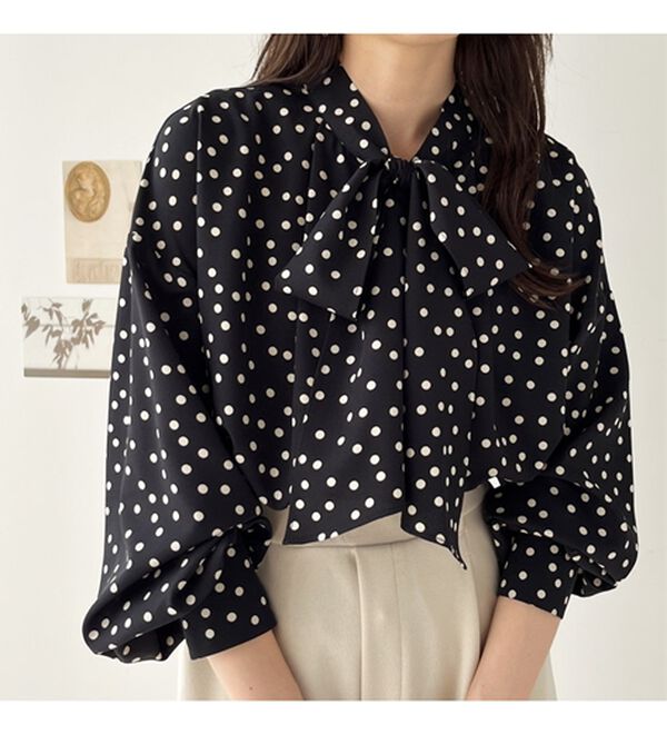 GeeRA（ジーラ）の「前後２ｗａｙボウタイブラウス（ブラウス）」｜詳細画像