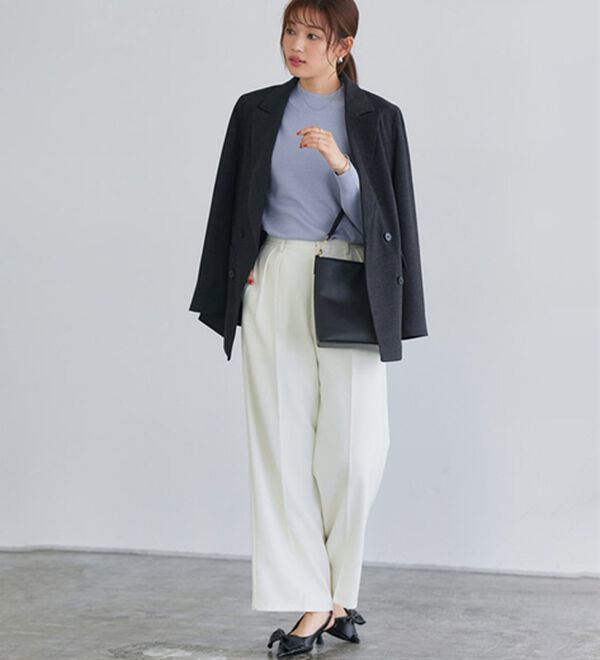 Pierrot（ピエロ）の「【Ｍ～３Ｌ】プレミアムカシミヤタッチハイネックニット（ニット・セーター）」｜詳細画像