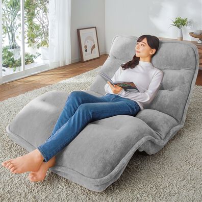 ベルーナ　低反発座椅子　未使用品 NEW収納簡単低反発もこもこ座椅子＜1人掛け・リクライニング