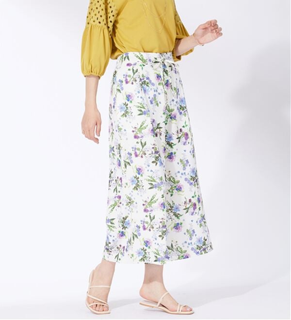 BELLUNA（ベルーナ）の「〈日比谷花壇〉ドロスト使いワイドパンツ（その他パンツ）」｜詳細画像