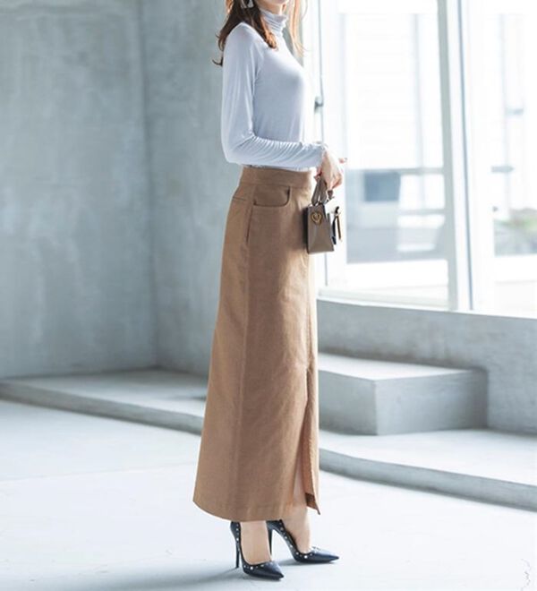 RANAN（ラナン）の「チノライクロングタイトスカート（ロングスカート）」｜詳細画像