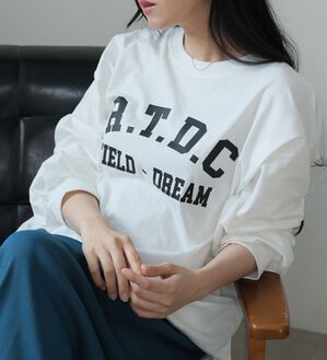 A HAPPY MARILYN（アハッピーマリリン）の「【Ｌ～８Ｌ／選べるデザイン】綿１００％ロングＴシャツ（Tシャツ）」｜Cタイプ／オフ