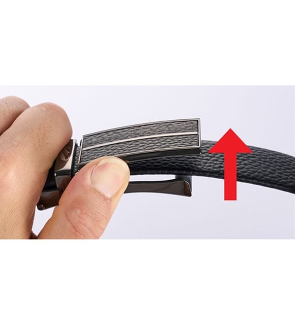 「【２本組】＜クロコダイル＞高級一枚仕立て千鳥無双ベルト（メンズベルト）」｜詳細画像