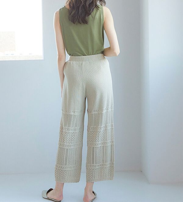 RANAN（ラナン）の「夏でも涼しい！綿１００％ニットセットアップ（セットアップ）」｜詳細画像