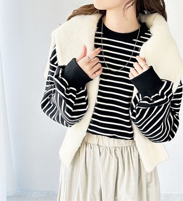 裾ドロストボーダーロンT - ベルーナ【公式】