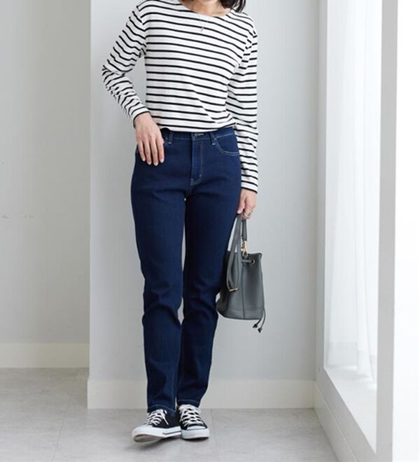 BELLUNA（ベルーナ）の「やわらかストレッチデニム素材スリムパンツ（フルレングスパンツ）」｜詳細画像