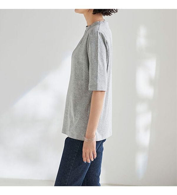 BELLUNA（ベルーナ）の「綿１００％抗菌防臭汗ジミ対策プルオーバー（カットソー）」｜詳細画像