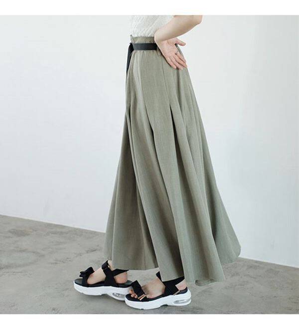 GeeRA（ジーラ）の「ワークベルト付フレアースカート（ロングスカート）」｜詳細画像