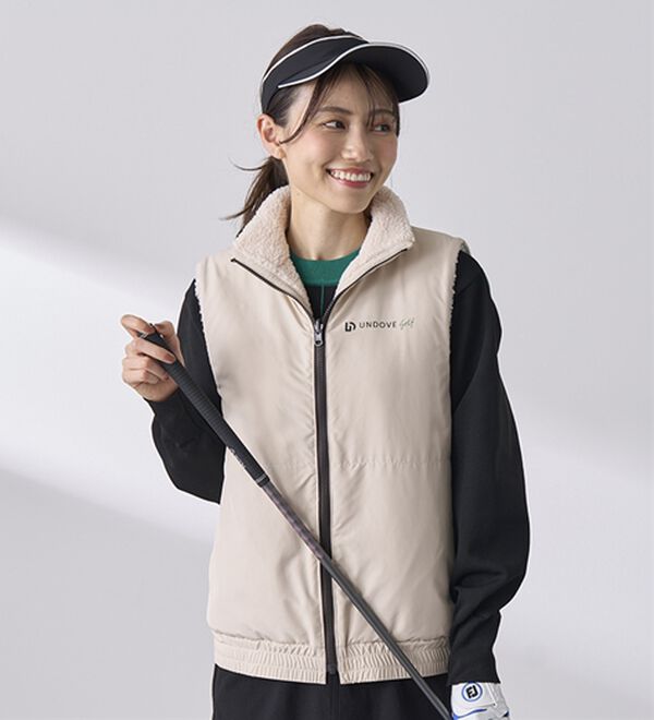 BELLUNA（ベルーナ）の「はっ水リバーシブルボアベスト（ベスト）」｜詳細画像