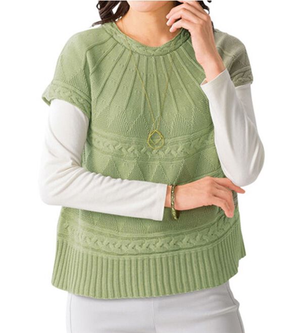 ルフラン（ルフラン）の「綿１００％日本製ホールガーメントニット（ニット・セーター）」｜詳細画像