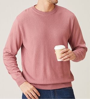 「日本製　色を愉しむウォッシャブルセーター（メンズニット・セーター）」｜詳細画像