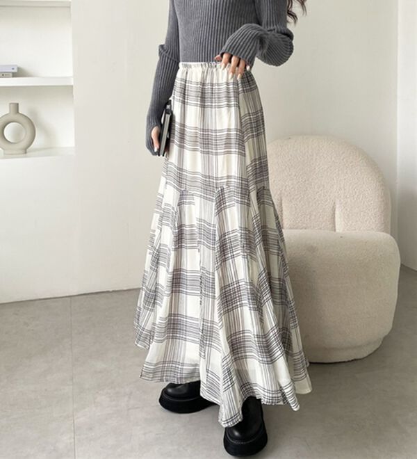 GeeRA（ジーラ）の「切替フレアーロングスカート（ロングスカート）」｜詳細画像