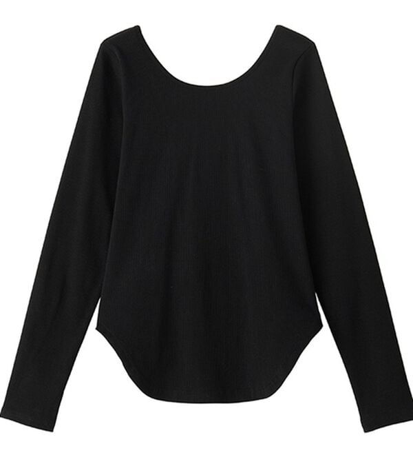 GeeRA（ジーラ）の「バックオープンリブトップス（カットソー）」｜詳細画像