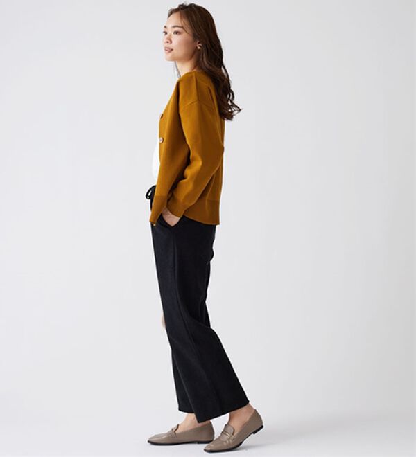 BELLUNA（ベルーナ）の「なめらかコーデュロイワイドパンツ（ワイドパンツ・ガウチョ）」｜詳細画像
