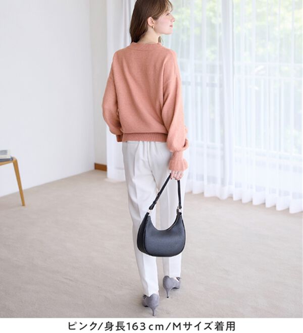 alotta（アロッタ）の「洗える！ふんわりタッチキャンディースリーブゆるニット（ニット・セーター）」｜詳細画像