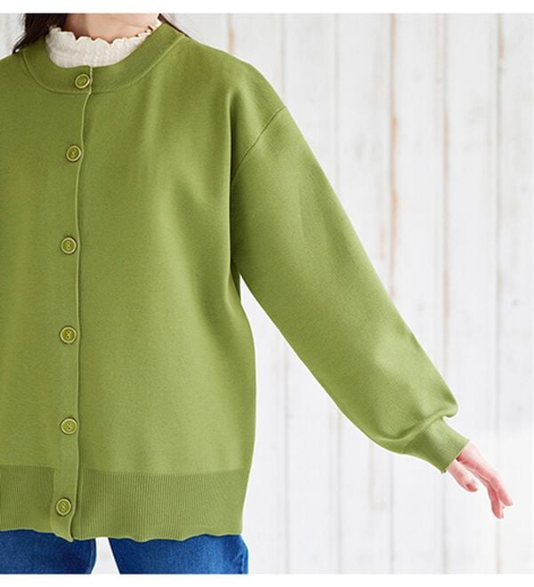 BELLUNA（ベルーナ）の「洗える！軽い！配色使いニットカーディガン（ニットカーディガン）」｜詳細画像