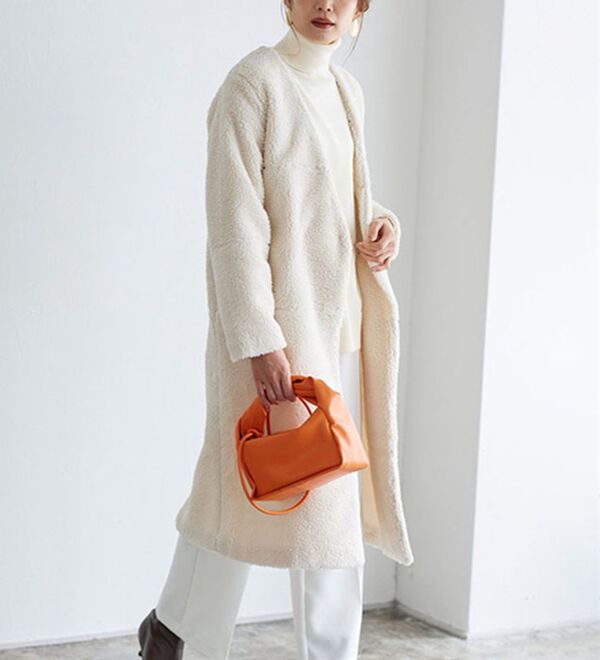 ノーカラーボアコート - ベルーナ【公式】