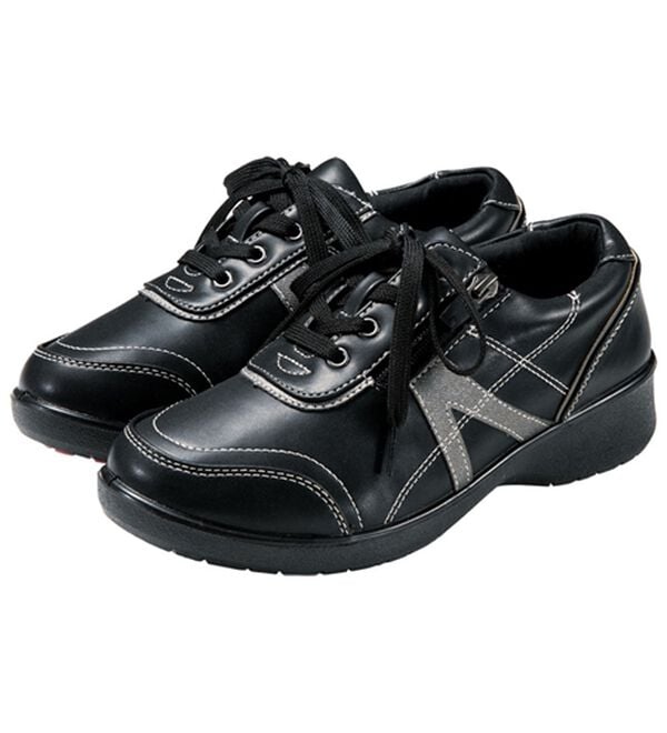 BELLUNA（ベルーナ）の「ゆったり５Ｅ防水スニーカー（レインシューズ）」｜黒