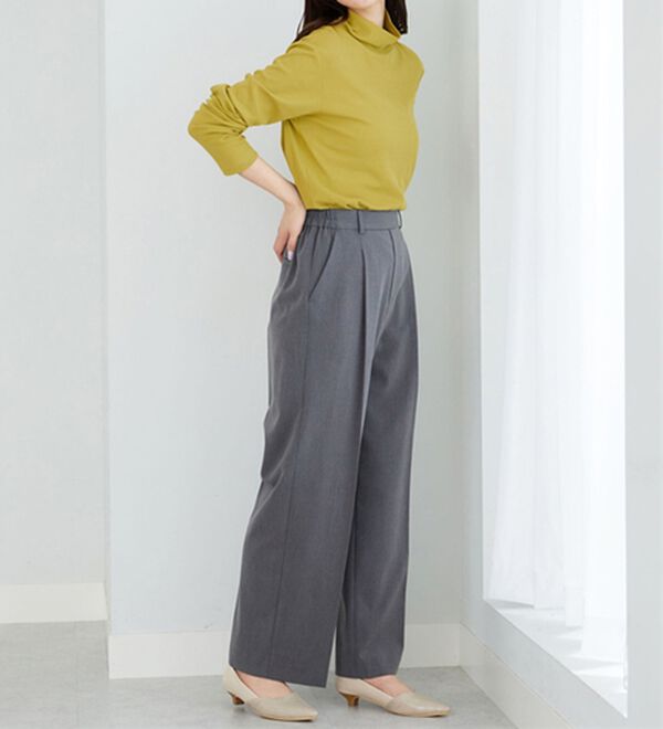 BELLUNA（ベルーナ）の「素肌想いの綿１００％シアープルオーバー（カットソー）」｜詳細画像