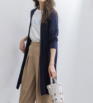 Pierrot（ピエロ）の「接触冷感トッパーカーディガン（その他カーディガン）」｜ネイビー