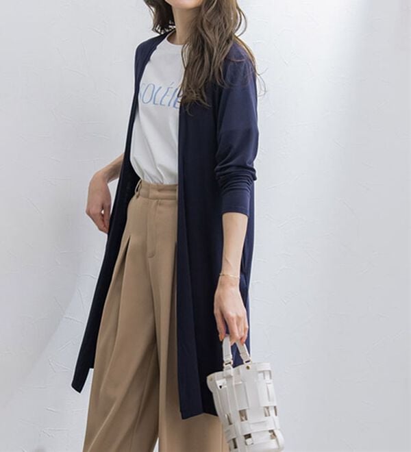 Pierrot（ピエロ）の「接触冷感トッパーカーディガン（その他カーディガン）」｜ネイビー