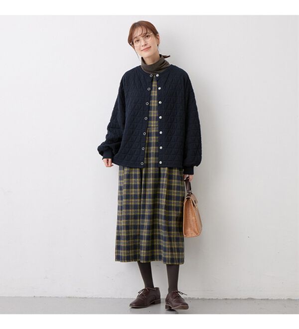 Viola e Viola（ヴィオラ エ ヴィオラ）の「ふかふか三角キルトカーデ（その他カーディガン）」｜詳細画像