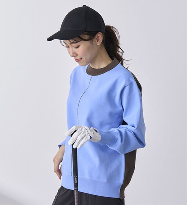 BELLUNA（ベルーナ）の「配色ラインニットプルオーバー（ニット・セーター）」｜詳細画像