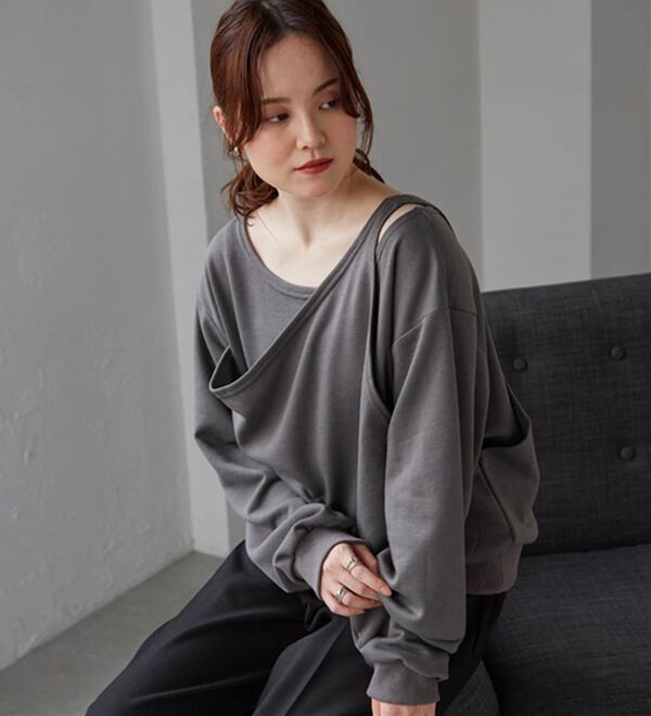 RANAN（ラナン）の「レイヤードデザインスウェット（トレーナー・スウェット）」｜詳細画像