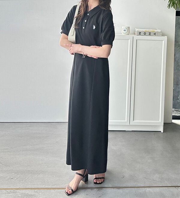 GeeRA（ジーラ）の「【Ｕ．Ｓ．ＰＯＬＯＡＳＳＮ】ポロ衿ワンピ―ス（その他ワンピース）」｜詳細画像