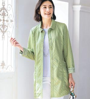 ルフラン（ルフラン）の「ベーシックで華やかな軽量コート（ハーフコート）」｜詳細画像