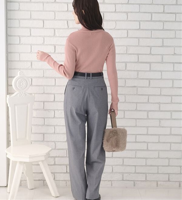 BELLUNA（ベルーナ）の「ハピネスコットン１００％&times;吸湿発熱リブタートルニット＜＆ｃｏｃｏｃｈｉ＞（ニット・セーター）」｜詳細画像