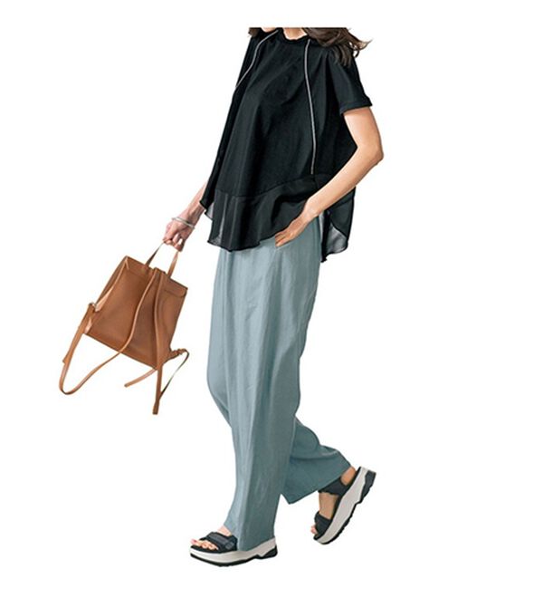 BELLUNA（ベルーナ）の「シアー使いゆったりプルオーバー（カットソー）」｜詳細画像