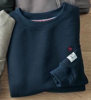BELLUNA（ベルーナ）の「【ＰＯＬＯ　ＢＣＳ】ミニ裏毛素材ゆるトレーナー（トレーナー・スウェット）」｜ネイビー