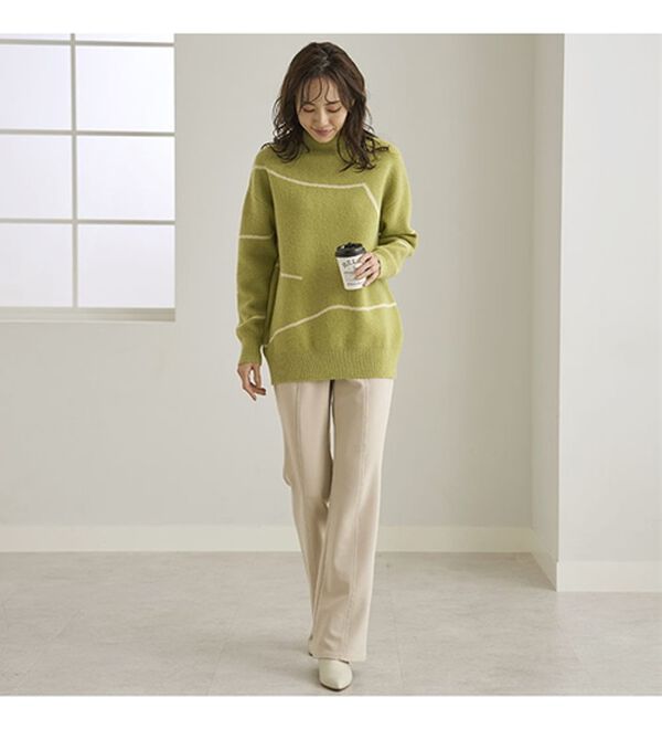 BELLUNA（ベルーナ）の「すっきり伸びる！ハイテンション美脚パンツ　ブーツカット（フルレングスパンツ）」｜詳細画像