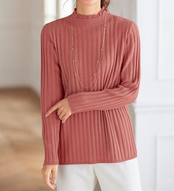 BELLUNA（ベルーナ）の「ウール入りウォッシャブルセーター（ニット・セーター）」｜詳細画像