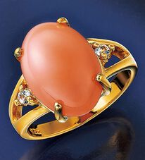 BELLUNA（ベルーナ）の「大粒オレンジムーンストーンリング（リング）」