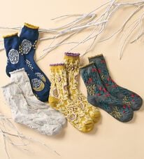 LAVIENNE（ラヴィエンヌ）の「内側シルク混の２重編みソックス（靴下・ストッキング）」