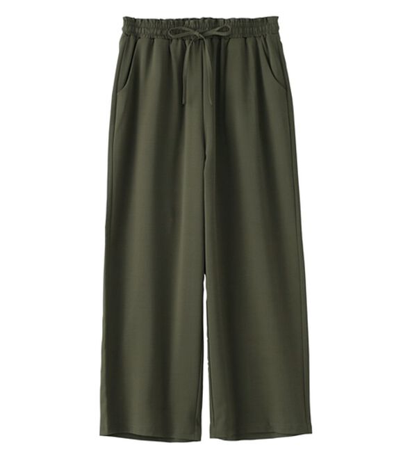 BELLUNA（ベルーナ）の「【接触冷感/UVカット/吸水速乾/イージーケア】カナパストレッチ素材ワイドパンツ（ワイドパンツ・ガウチョ）」｜詳細画像