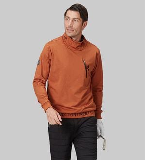 「＜トランスコンチネンツゴルフ＞ネックウォームウインドブレーカー（メンズトレーナー）」｜オレンジ