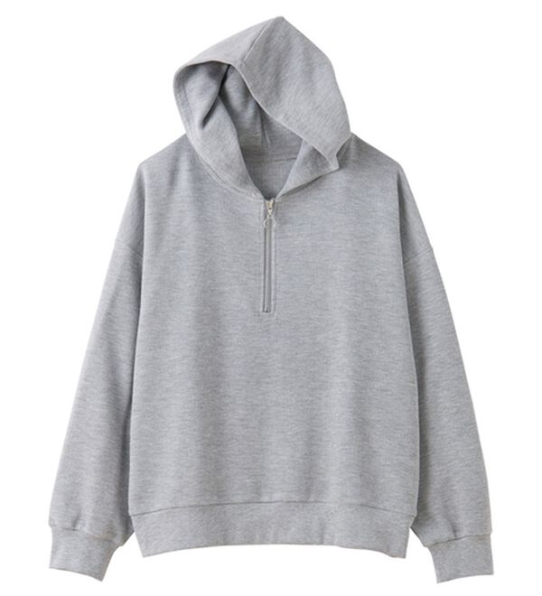 GeeRA（ジーラ）の「ハーフジップワッフルパーカー（パーカー）」｜詳細画像