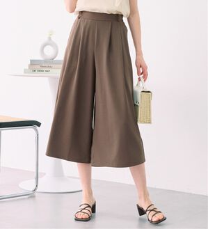 alotta（アロッタ）の「【４つの機能付】ひんやりドレープパンツ（ワイドパンツ・ガウチョ）」｜モカブラウン