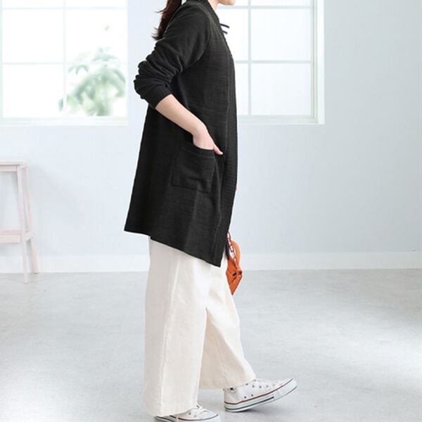 BELLUNA（ベルーナ）の「裏起毛素材ロングカーディガン（ニットカーディガン）」｜詳細画像