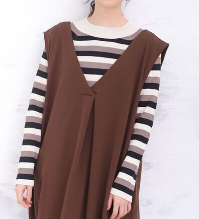 A HAPPY MARILYN（アハッピーマリリン）の「【ＬＬ～４Ｌ】トライボーダー ラグランニットプルオーバー（ニット・セーター）」