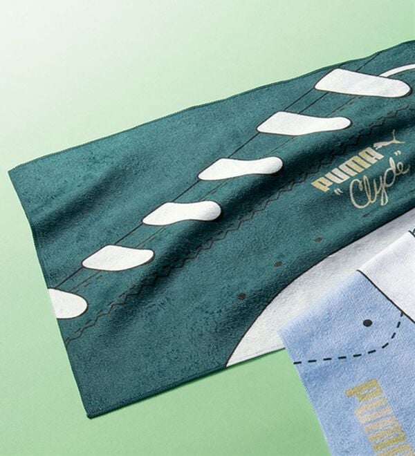 「＜ＰＵＭＡ＞スポーツタオル（メンズゴルフグッズ）」｜ダークグリーン