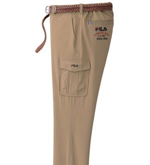 「＜フィラ＞キシリトール加工すっきりカーゴパンツ（メンズフルレングスパンツ）」｜ベージュ