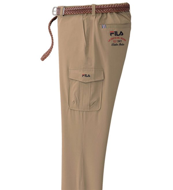 「＜フィラ＞キシリトール加工すっきりカーゴパンツ（メンズフルレングスパンツ）」｜ベージュ